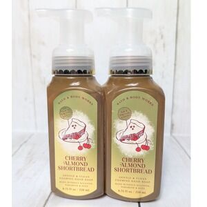 Bath & Body Works Cherry Almond Shortbread Foaming Hand Soap 8.75oz Set of 2 NEW